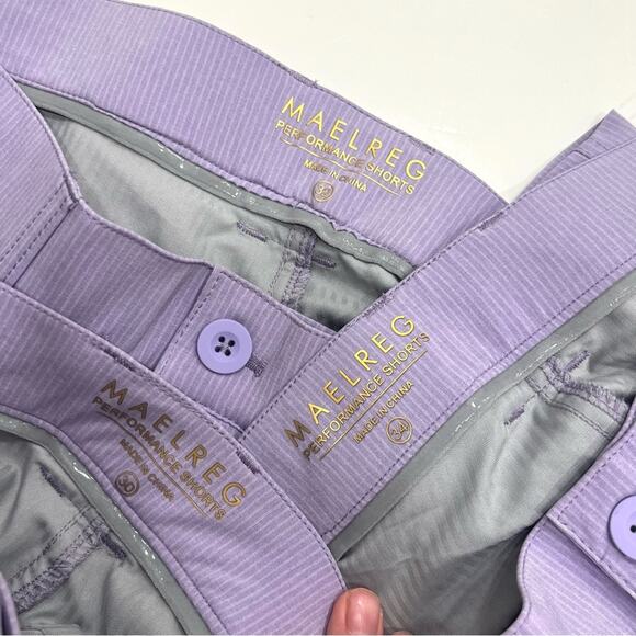 Maelreg Performance Proflex LAVENDER Shorts Golf Sports Stretch SPF 30+ NWT 30 - Picture 8 of 9